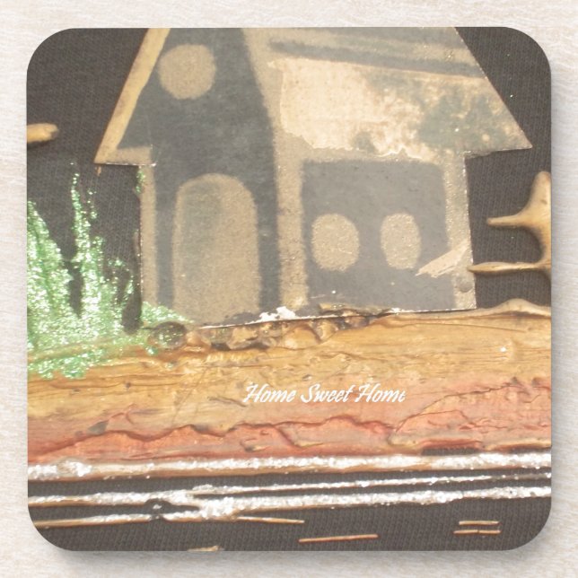 Home Sweet Home Art Print Coaster (Front)