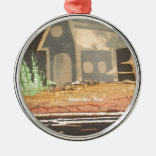 Home Sweet Home Art Print Metal Ornament