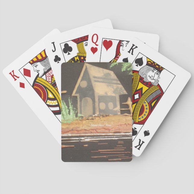 Home Sweet Home Art Print Poker Cards (Back)