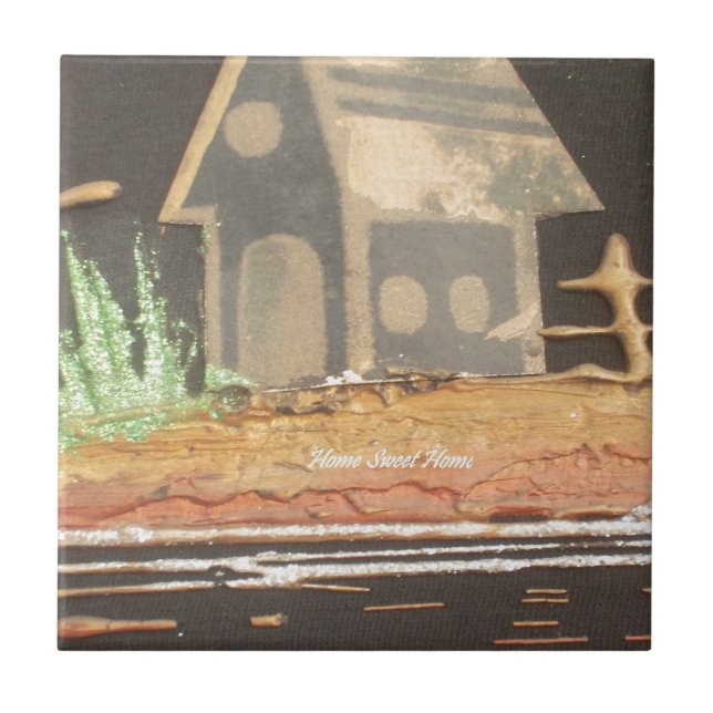 Home Sweet Home Art Print Tile (Front)