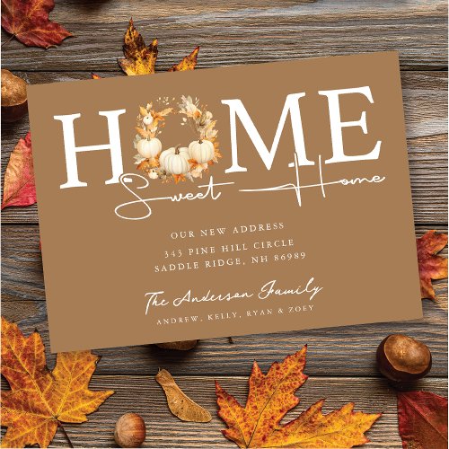 Home Sweet Home Autumn Moving Announcement