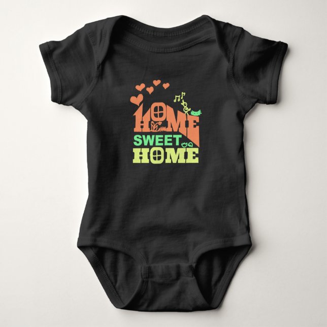 Home Sweet Home Baby Bodysuit (Front)