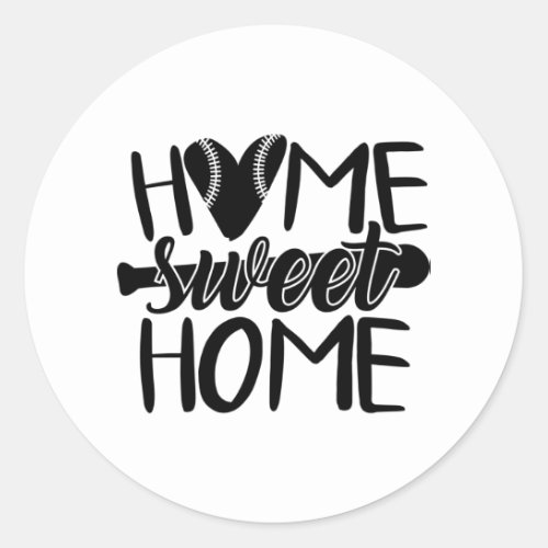 Home Sweet Home Baseball Classic Round Sticker