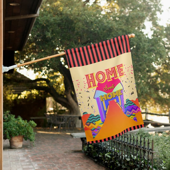 Home Sweet Home Beige     House Flag (In SItu)