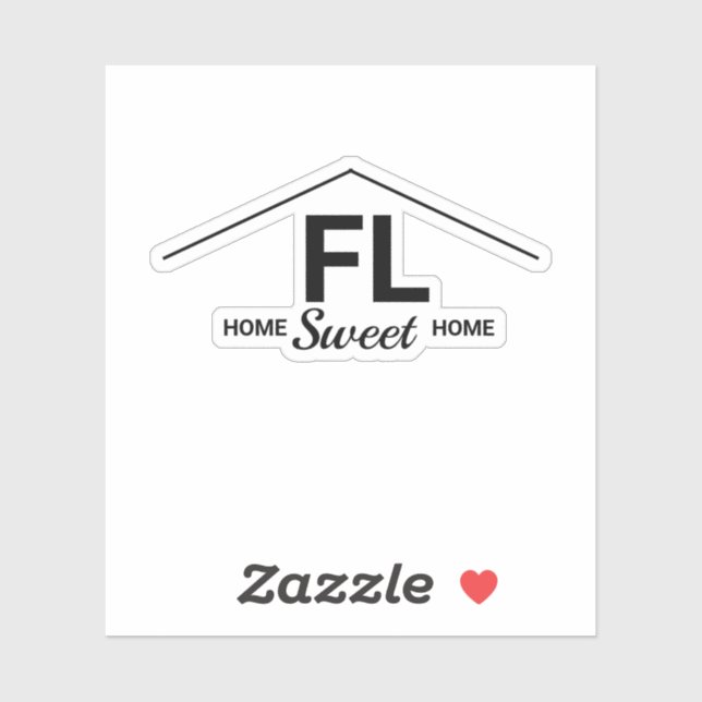 Home Sweet Home Black White  Sticker (Sheet)