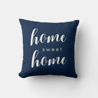 Home Sweet Home Blue colored Pillow