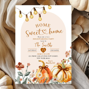 Home Sweet Home Boho Pumpkin Housewarming Party Invitation