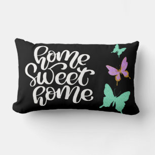 Home Sweet Home Butterfly Lumbar Pillow