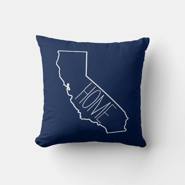 Home Sweet Home California Throw Pillow (Front)