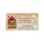 Home Sweet Home Christmas Birdhouse Address Label