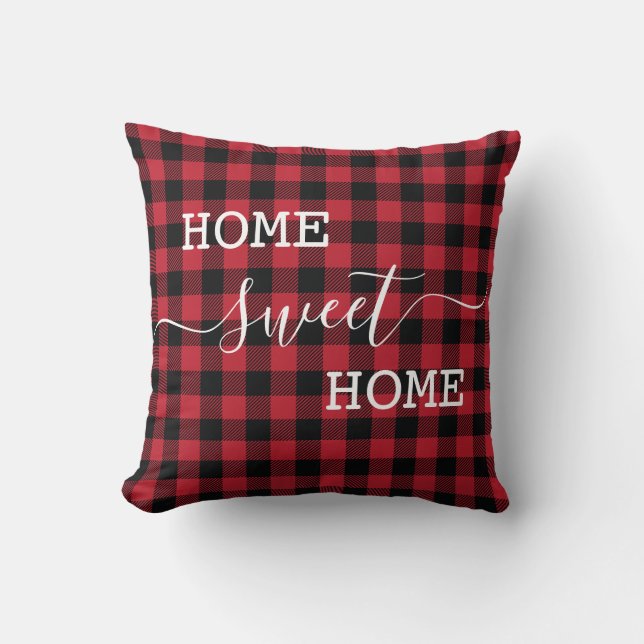 Home sweet home Christmas Throw Pillow (Front)