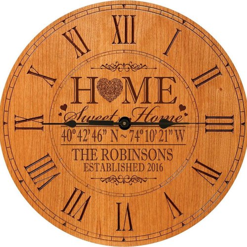 Home Sweet Home Classic Cherry Roman Wall Clock