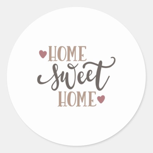 Home sweet home classic round sticker
