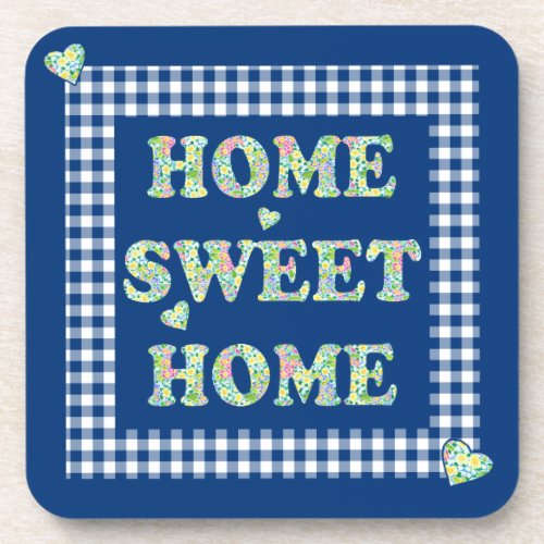 Home Sweet Home Coasters Blue MixnMatch Patterns