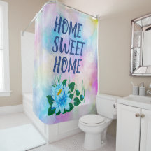 Home Sweet Home Colorful Watercolor Floral Decor