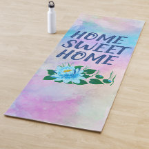 Home Sweet Home Colorful Watercolor Floral Decor