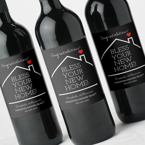 Home Sweet Home Congratulations Thank You Wine Label