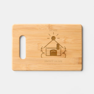 Home Sweet Home Cottage Housewarming Gift Retro Engraved Cutting Board