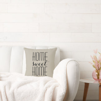 Home Sweet Home Custom Color Throw Pillow