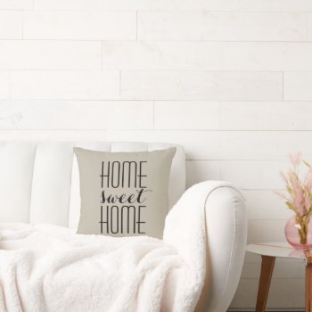 Home Sweet Home Custom Color Throw Pillow by PawsitiveDesigns at Zazzle