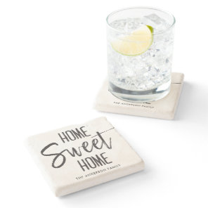 Home Sweet Home | Custom Family Name Stone Coaster