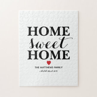 Home Sweet Home Custom Name Jigsaw Puzzle