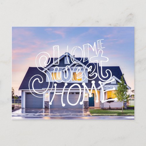 Home Sweet Home Custom Photo Change of Address Postcard