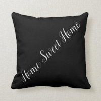 Home Sweet Home Custom Text or Name Throw Pillow