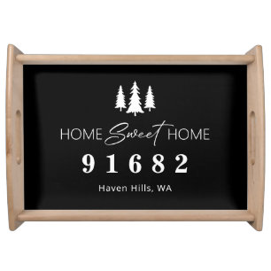 Home Sweet Home Custom Zip Code Serving Tray