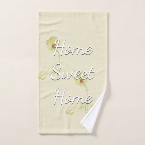 Home Sweet Home Daisy Beige Hand Towel