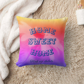 Home Sweet Home Daisy Flower Personalized Throw Pillow