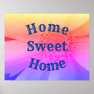 Home Sweet Home Daisy Flower Poster