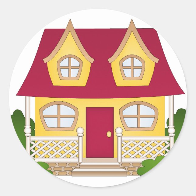 Home Sweet Home - Daytime Classic Round Sticker (Front)