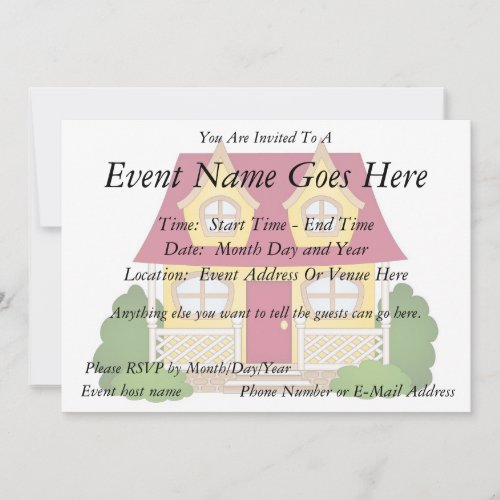 Home Sweet Home - Daytime Invitation