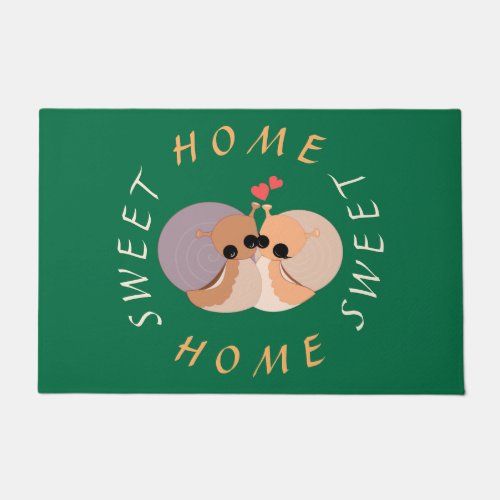 Home Sweet Home Doormat _ Snail Couple