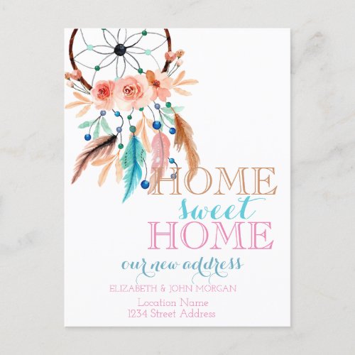 Home Sweet HomeDream CatcherNew Address Announcement Postcard