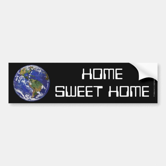 Home Sweet Home Earth Art Bumper Sticker (Front)