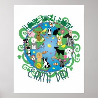 Home Sweet Home Earth Day Animals Print