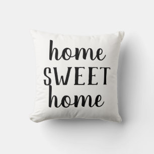 Home Sweet Home Editable Colors Farmhouse Throw Pillow