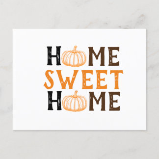 Home Sweet Home Fall Pumpkin Postcard