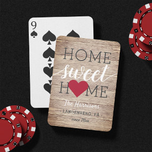 Home Sweet Home Family Name & Hometown Poker Cards