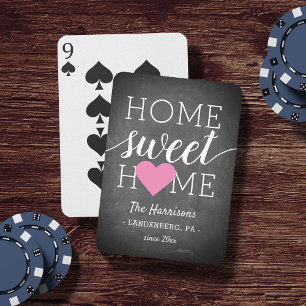Home Sweet Home Family Name & Hometown Poker Cards