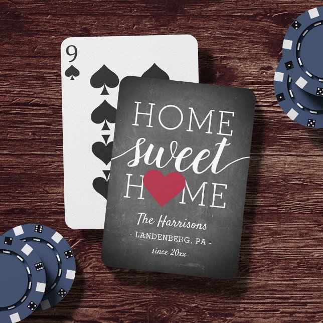 Home Sweet Home | Family Name & Hometown Poker Cards (Creator Uploaded)