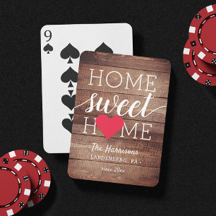 Home Sweet Home Family Name & Hometown Poker Cards