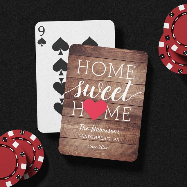 Home Sweet Home | Family Name & Hometown Poker Cards (Creator Uploaded)