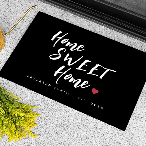 Home sweet home family name personalized  doormat