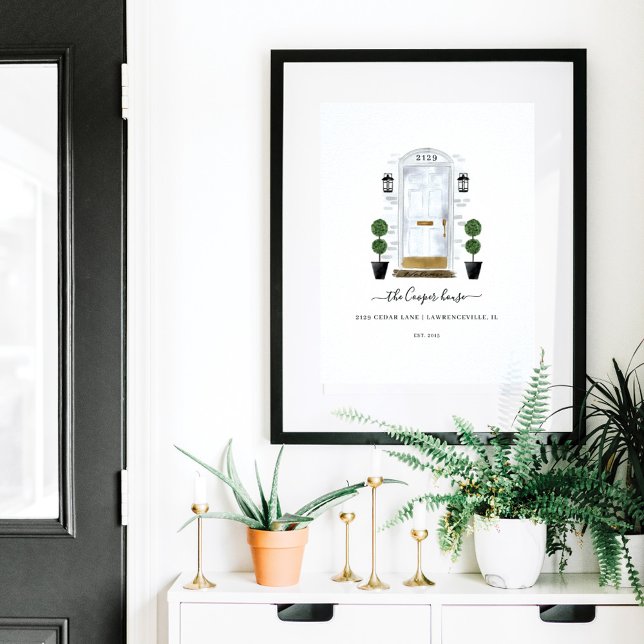 Home Sweet Home Family White Watercolor Door Poster (Creator Uploaded)