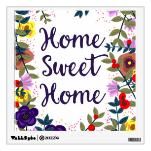 Home Sweet Home Floral Reef Wall Decal