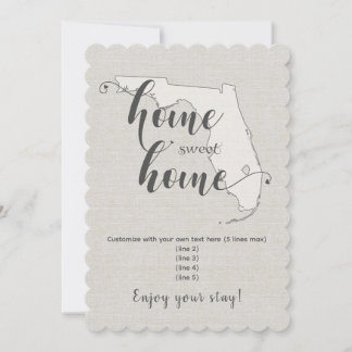 Home Sweet Home Florida Custom Invitation