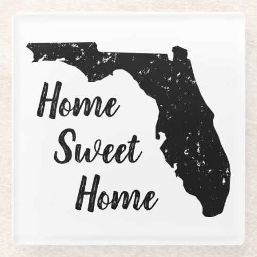 Home Sweet Home Florida state map drink coasters